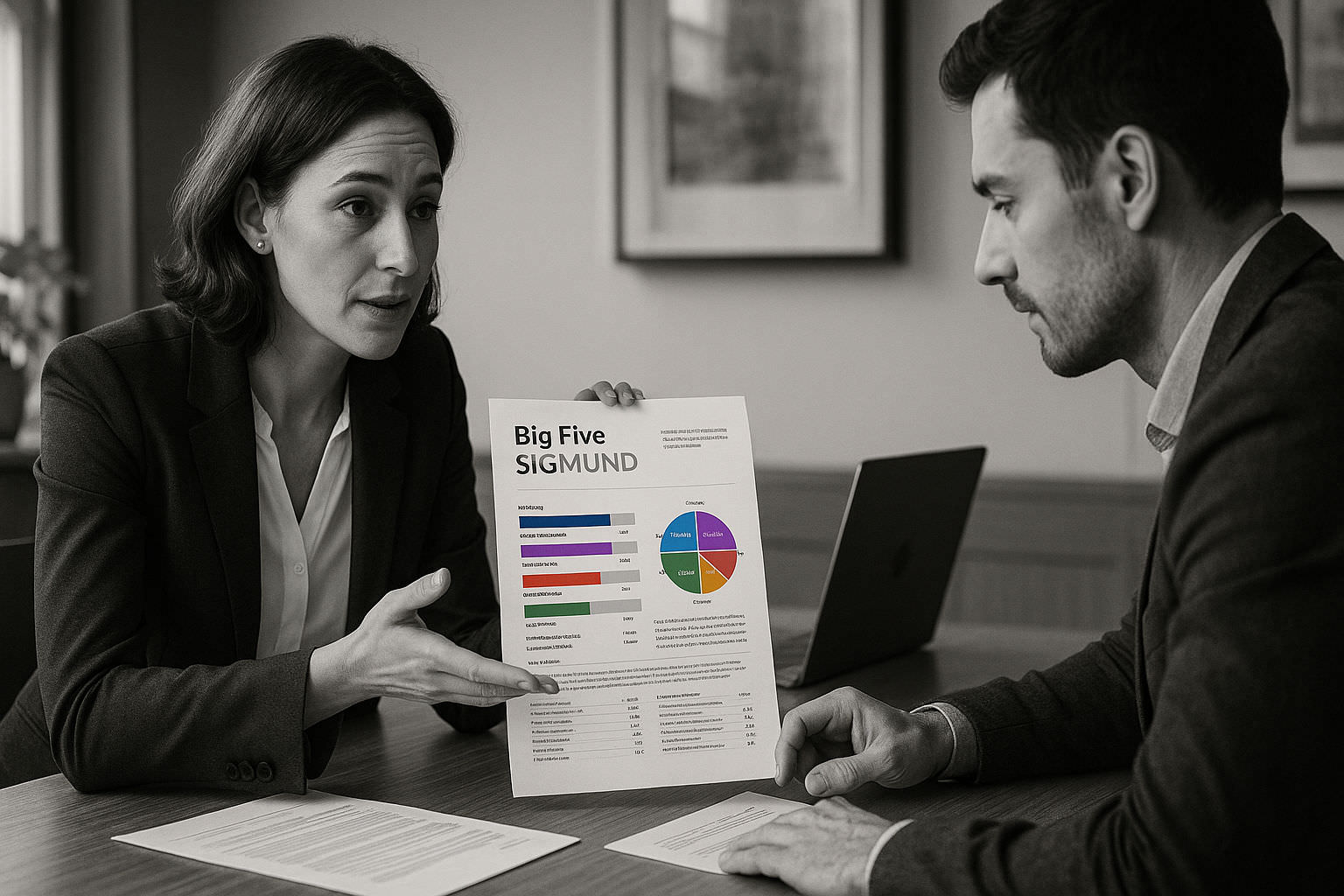 Un salarié passe un test de personnalité big 5