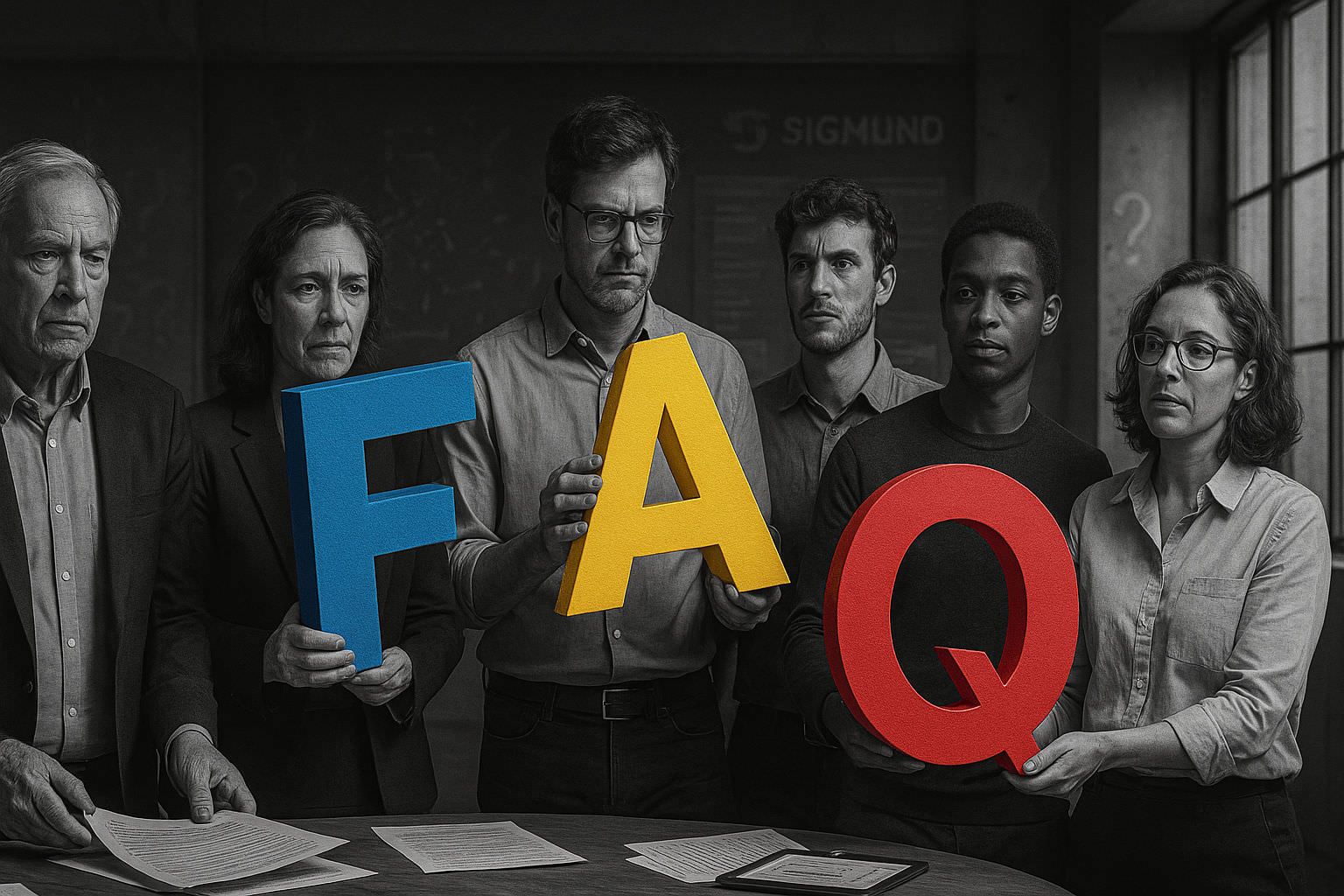 Support client FAQ aide questions tests psychométriques SIGMUND assistance utilisateurs