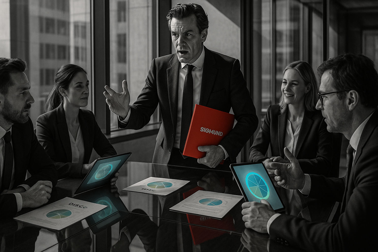 Un manager avec ses équipes