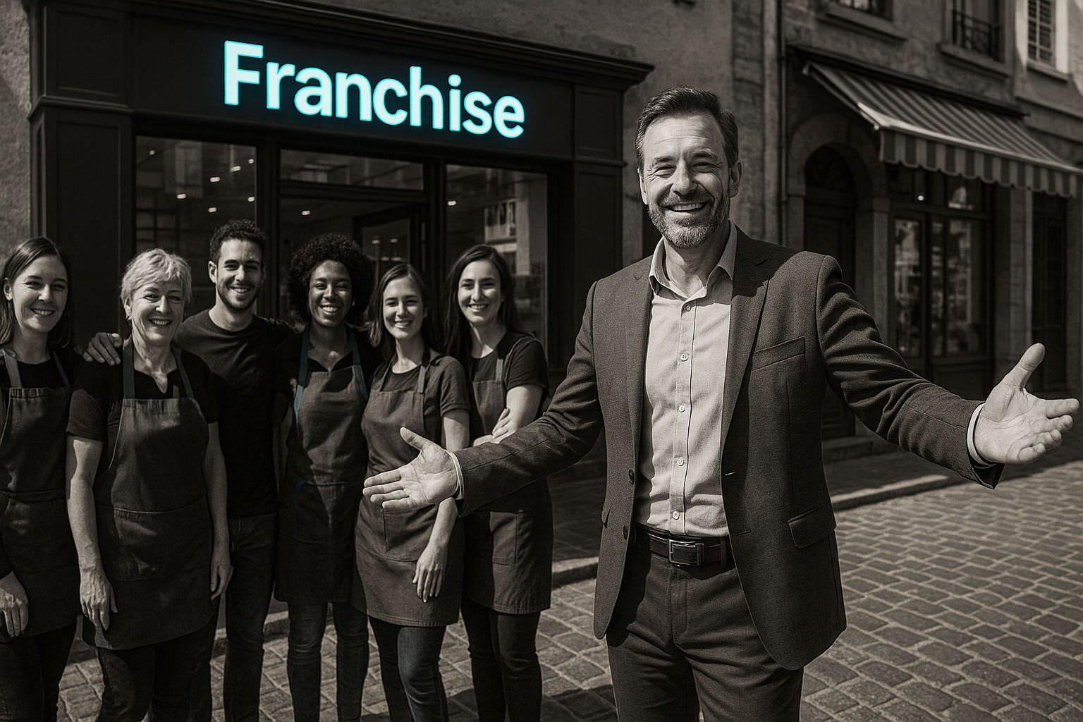 Un franchiseur et son franchisé