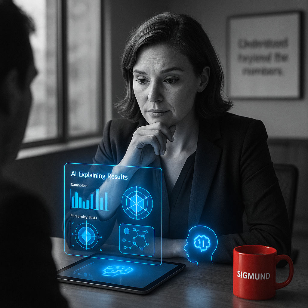 Une IA expliquant les résultats