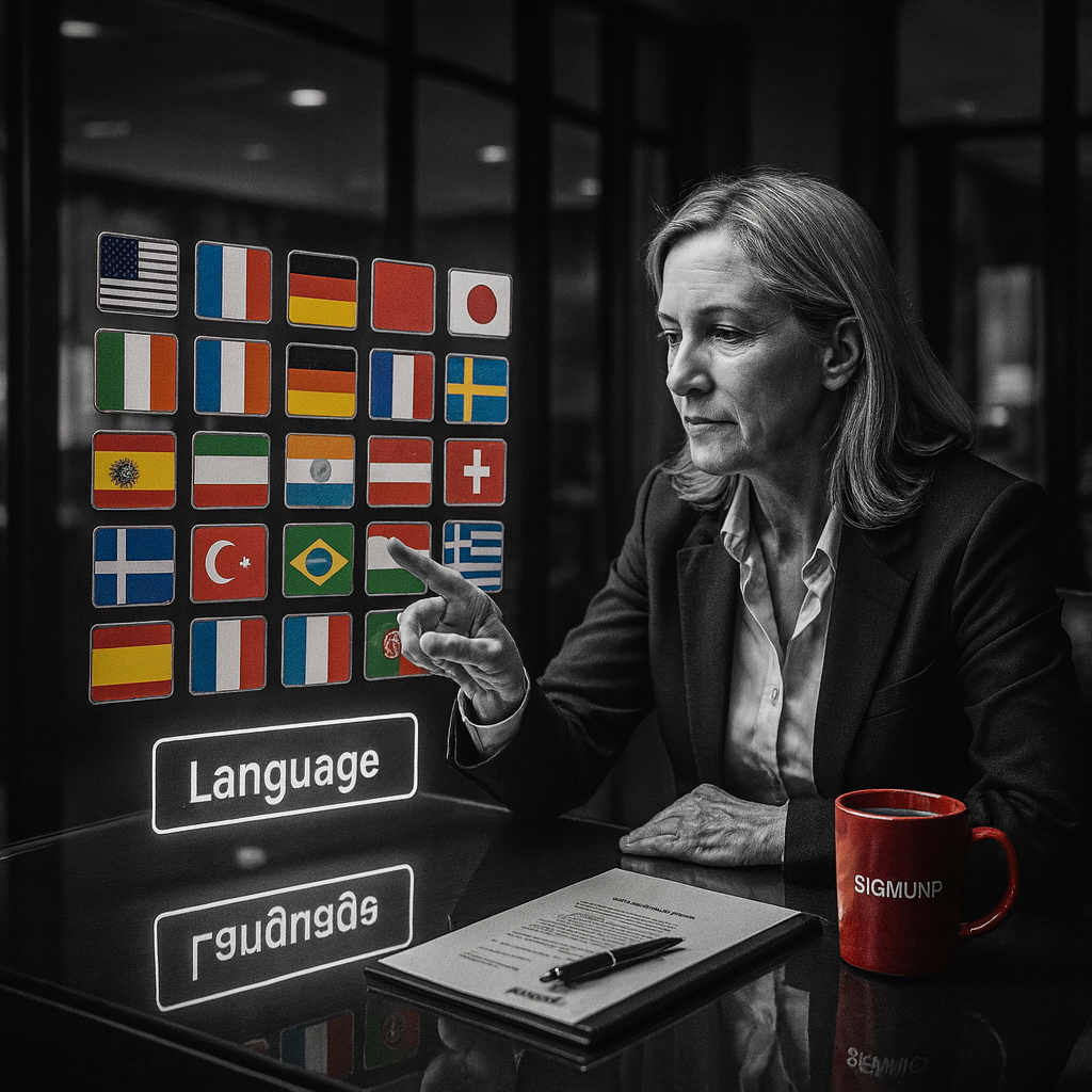 A software interface with different flags
