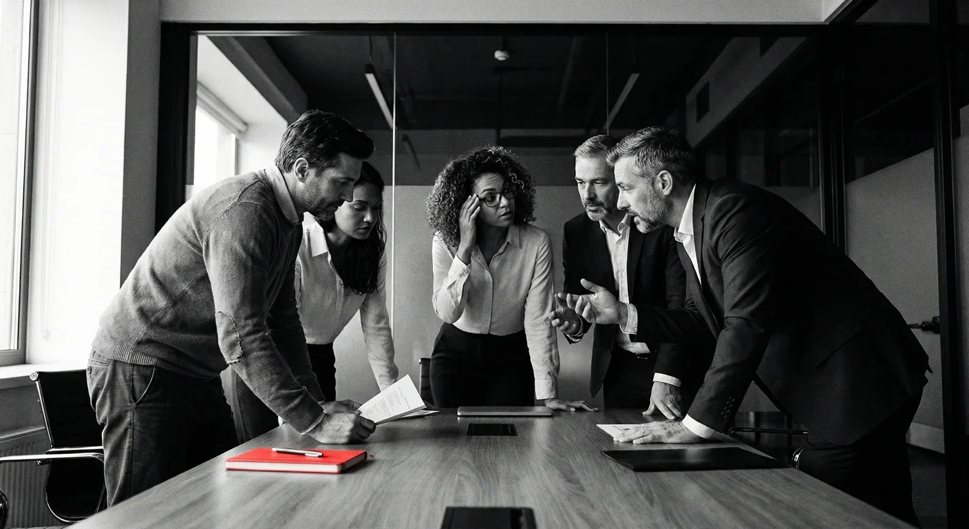 People discuss human resource management.